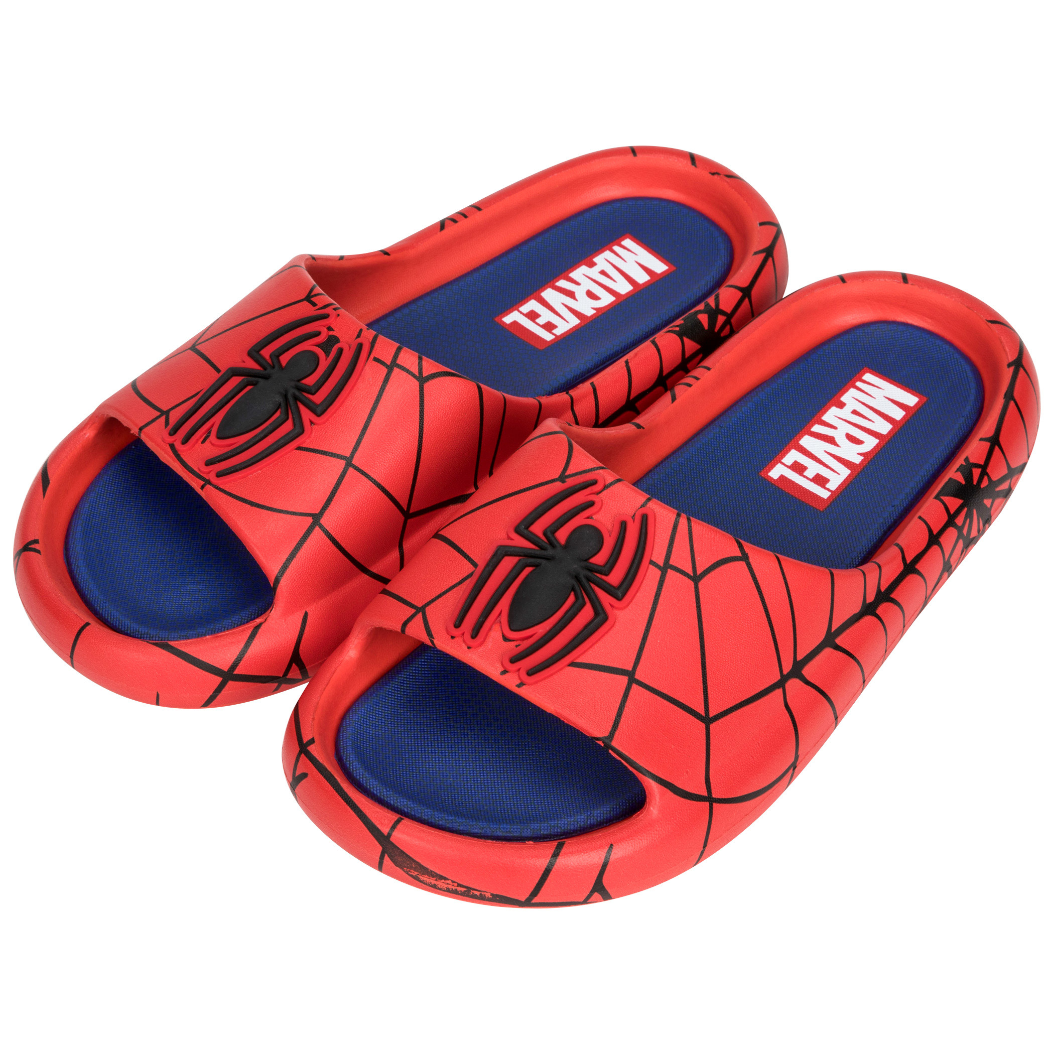 Spider-Man Webbed Logo Men's Cloud Comfort Foam Slide Sandals